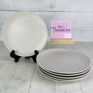 Ikea of Sweden 12011 GRAY Matte Solid Stoneware 8" Round Salad Lunch Plate Set 6